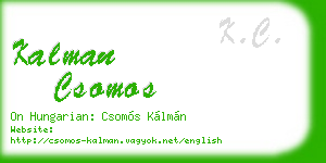 kalman csomos business card